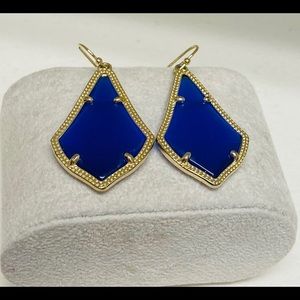 Kendra Scott cobalt blue Alex earrings